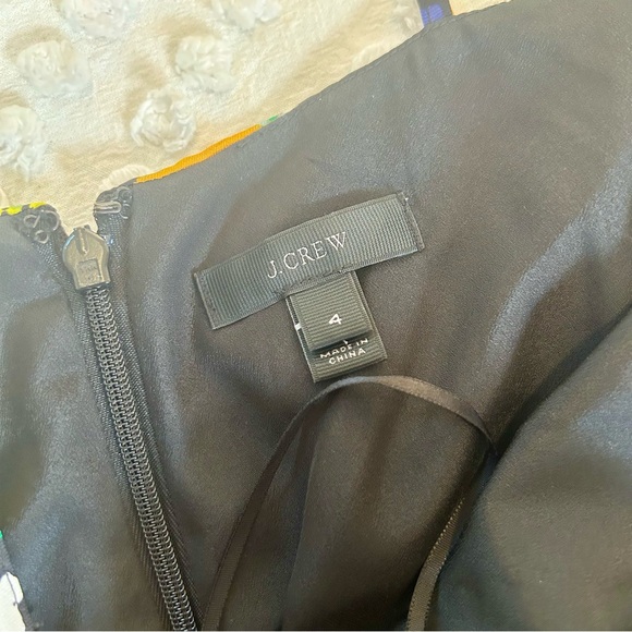 J Crew Women’s Colorful Abstract Silk Midi Dress Sz 4 - Picture 11 of 11